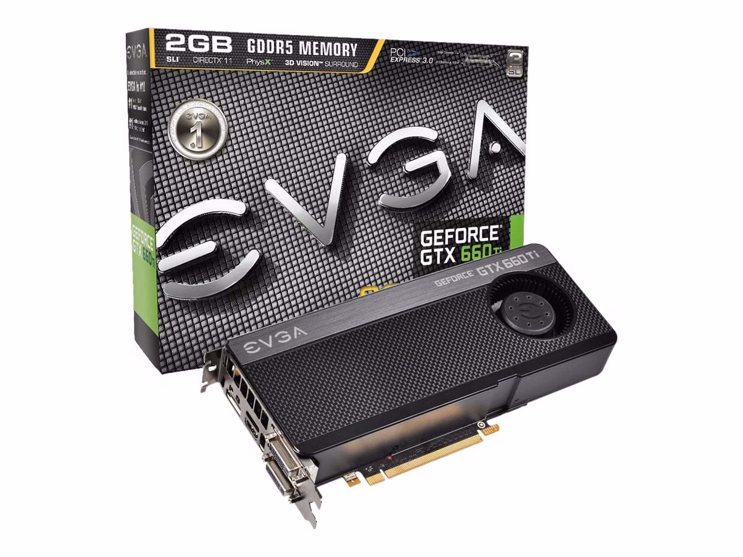 การ์ดจอ EVGA หน่วยความจำ GDDR5 2GB