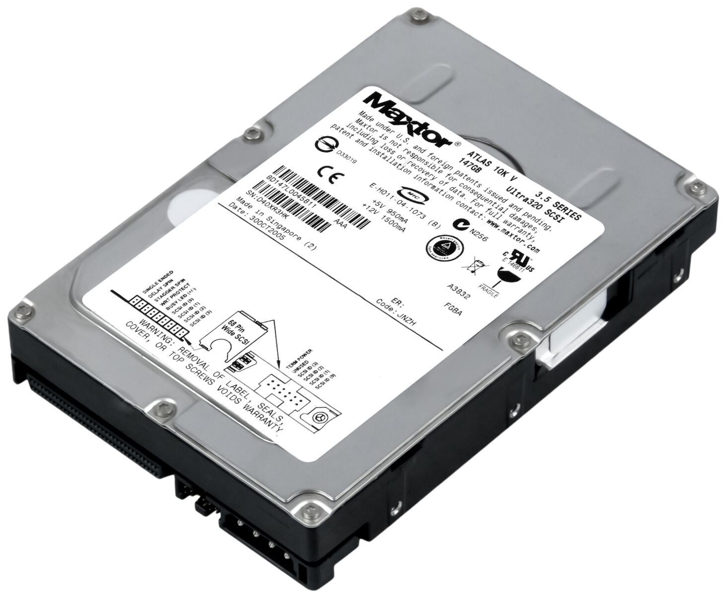 ฮาร์ดดิสก์ Maxtor Atlas แบบ SCSI และ SAS สำหรับเซิร์ฟเวอร์