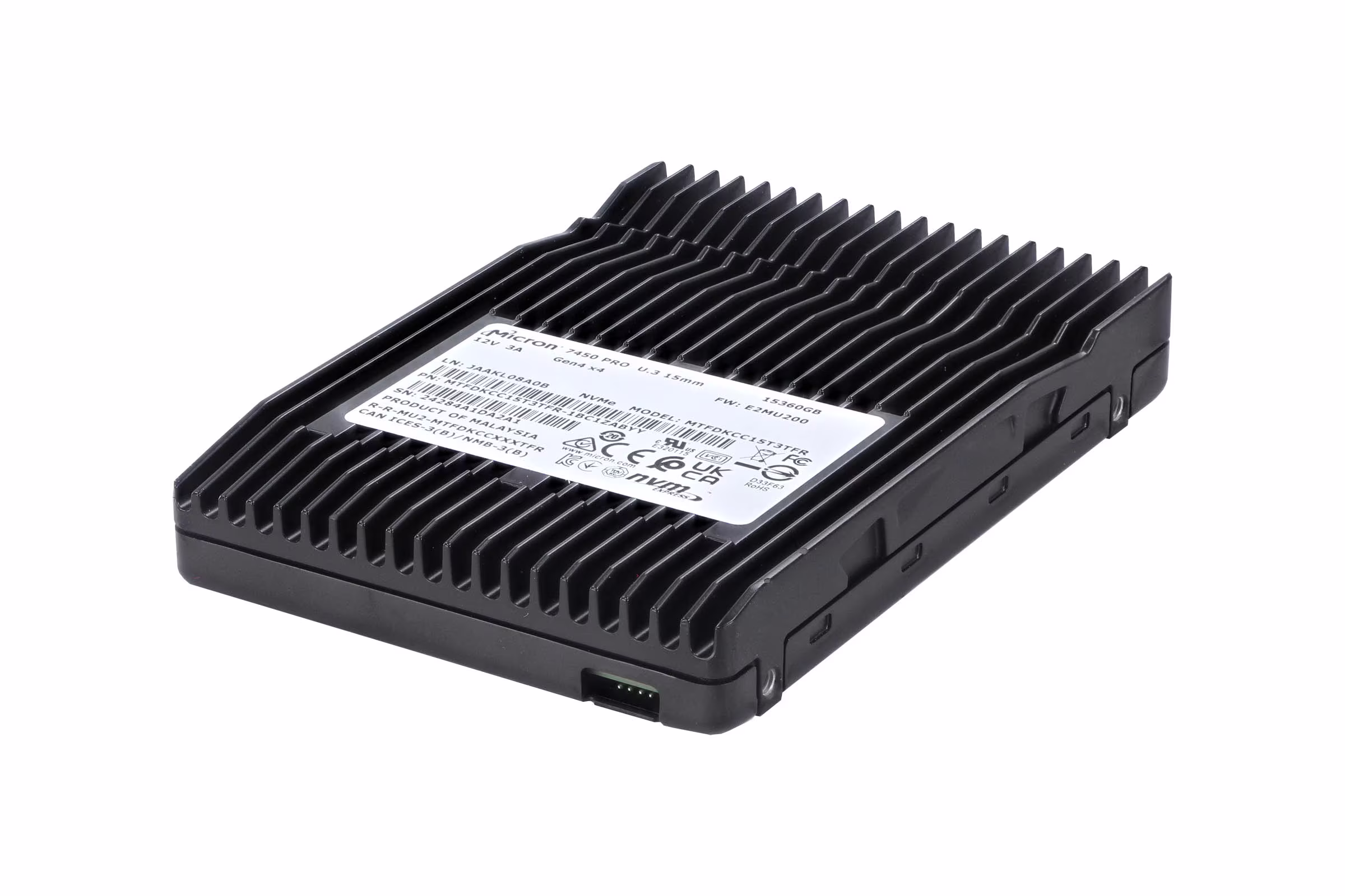 SSD Micron ความจุ 15.36TB สำหรับเซิร์ฟเวอร์