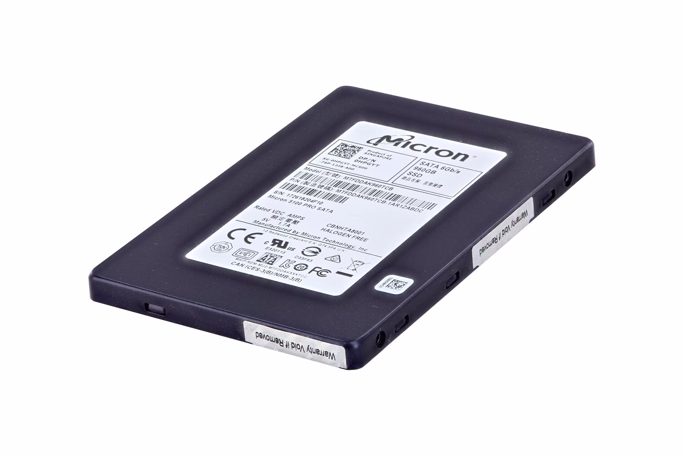 SSD Micron ความจุ 960GB สำหรับเซิร์ฟเวอร์
