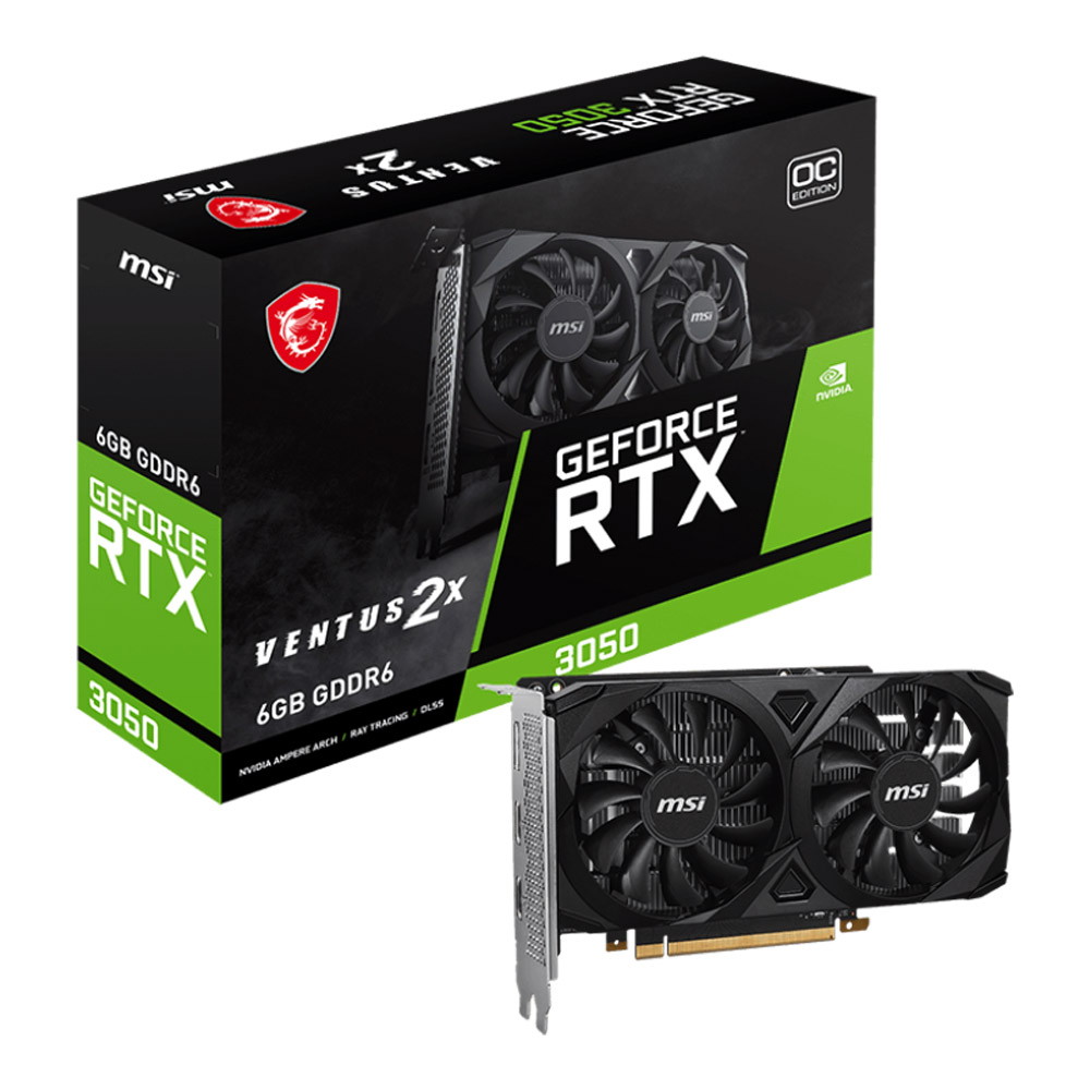 การ์ดจอ MSI หน่วยความจำ GDDR6 6GB