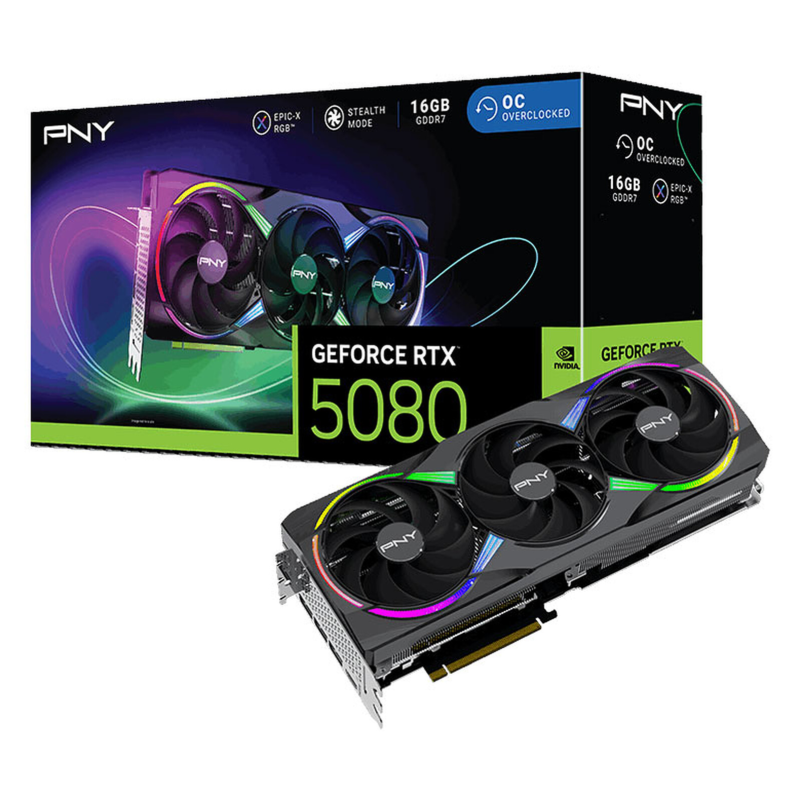 การ์ดจอ PNY หน่วยความจำ GDDR7 16GB