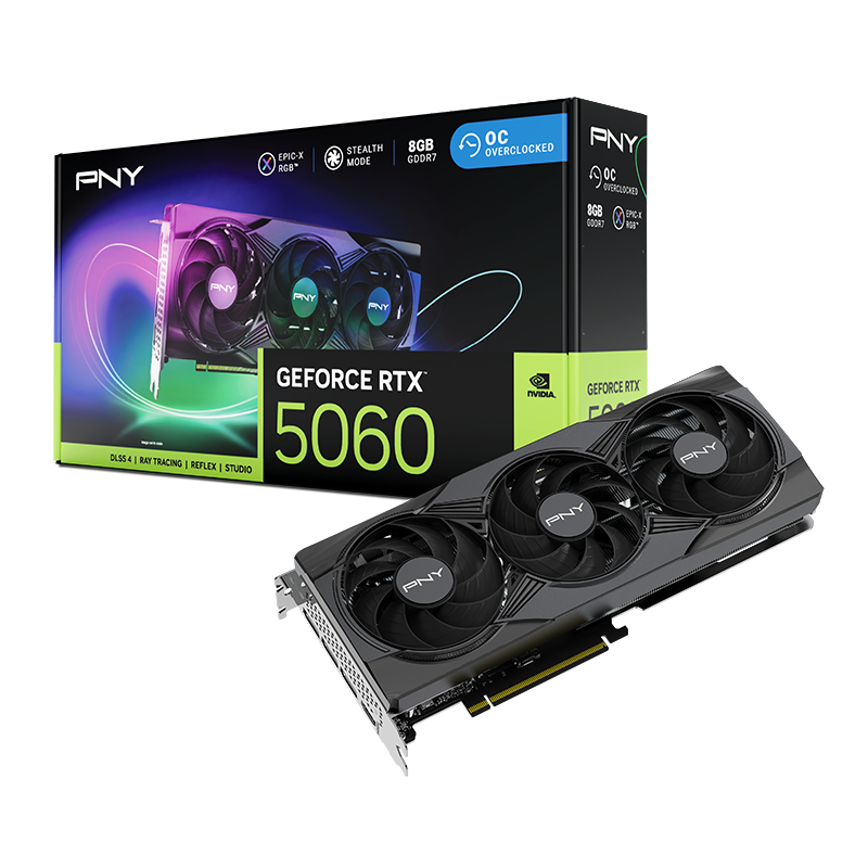 การ์ดจอ PNY หน่วยความจำ GDDR7 8GB