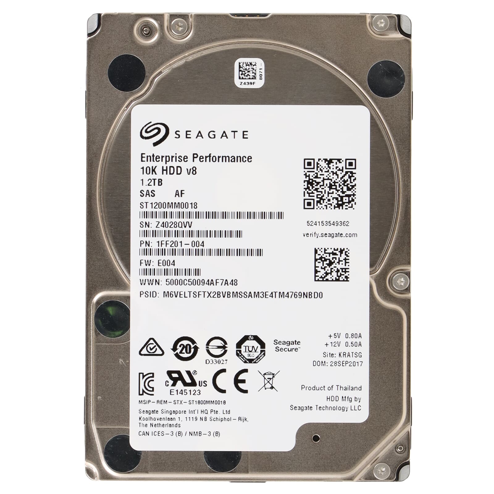 ฮาร์ดดิสก์และ SSD Seagate ความจุ 1.2TB สำหรับเซิร์ฟเวอร์