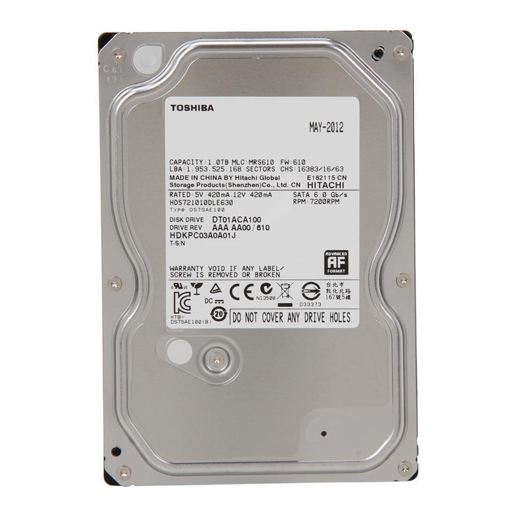 ฮาร์ดดิสก์และ SSD Toshiba ความจุ 1TB สำหรับเซิร์ฟเวอร์