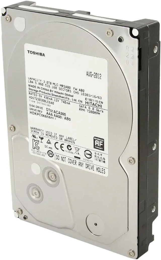 ฮาร์ดดิสก์และ SSD Toshiba ความจุ 3TB สำหรับเซิร์ฟเวอร์