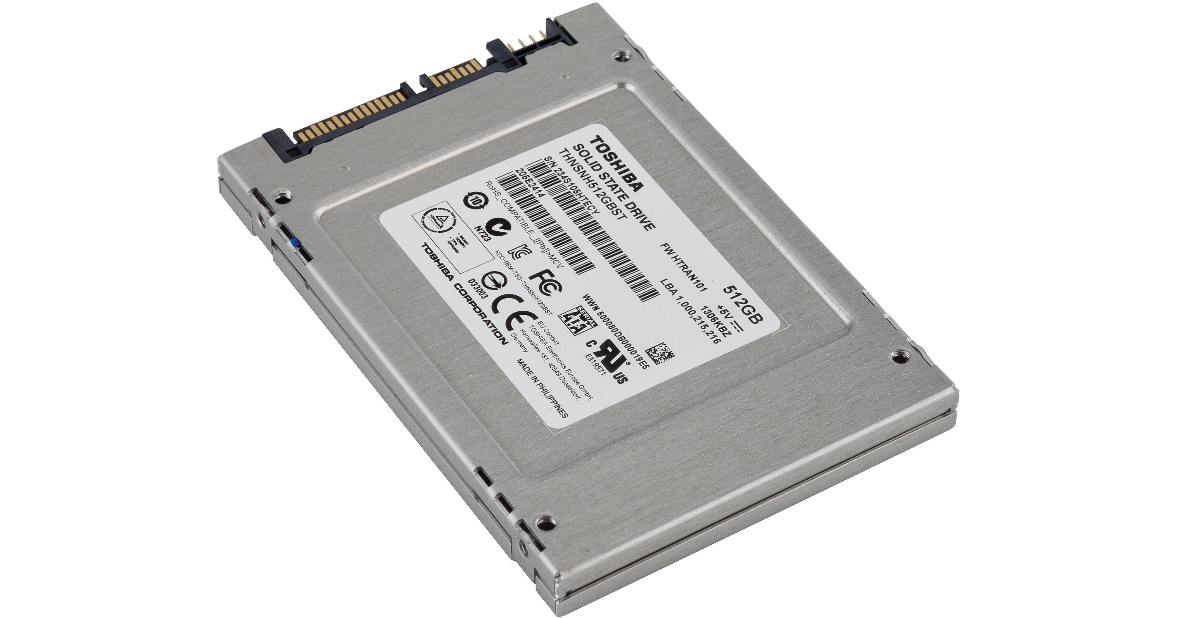 ฮาร์ดดิสก์และ SSD Toshiba ความจุ 512GB สำหรับเซิร์ฟเวอร์