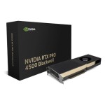 NVIDIA RTX PRO 4500 Blackwell professional GPU with 32GB GDDR7 ECC, 10,496 CUDA cores for AI and rendering