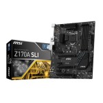 7998-018R MSI Z170A SLI Socket LGA 1151 Intel Z170 Chipset 6th Generation Core i7 / i5 / i3 / Pentium / Celeron Processors Support DDR4 4x DIMM 6x SATA 6.0Gb/s ATX Motherboard