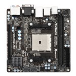 แอสร็อค 90-MXGNR0-A0UAYZ FM2A75M-ITX Socket FM2 AMD A75 Chipset 100W Processors