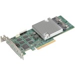 Supermicro 16-Port SAS3 12Gb/s & SATA3 6Gb/s Gen4 PCIe x8 Hardware RAID 0, 1, 1E, 5, 6, 10, 50 & 60, AOC-S3916L-H16IR-32DD+