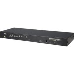 Aten CS1308 KVM Switch - 8 x 1 - 8 x SPHD-15 Keyboard/Mouse/Video - 1U - Rack-mountable