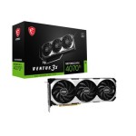 MSI G407TV3X12 Gaming Graphic Card GeForce RTX 4070 Ti VENTUS 3X 16GB GDDR6X Memory PCI Express 4 Multi-display