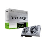 MSI G5070-12V2CW GeForce RTX 5070 VENTUS 2X OC White 12GB GDDR7 192-Bit PCI Express 5.0 x16 3-DisplayPort 1-HDMI 1x 16-Pin Dual-Slot Graphics Card