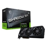 MSI G5080-16S3C GeForce RTX 5080 SHADOW 3X OC 16GB GDDR7 256-Bit PCI Express 5.0 x16 3-DisplayPort 1-HDMI 1x 16-Pin Dual-Slot Graphics Card