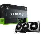 MSI G5080-16V3C GeForce RTX 5080 VENTUS 3X OC 16GB GDDR7 256-Bit PCI Express 5.0 x16 3-DisplayPort 1-HDMI 1x 16-Pin Dual-Slot Graphics Card