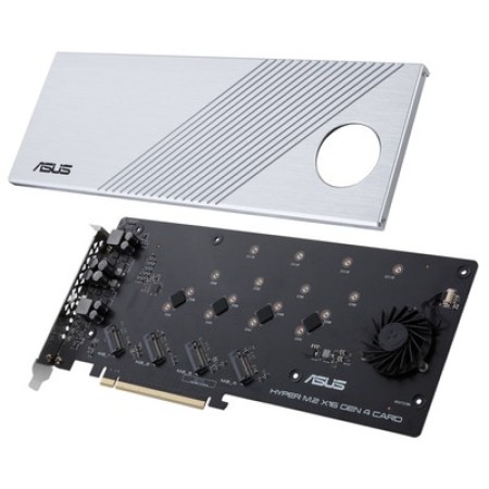 Asus HYPER M.2 X16 GEN 4 CARD 4x M.2 Slots Type 2242 / 2260 / 2280 / 22110 M.2 to PCI Express 3.0 / 4.0 x16 Adapter