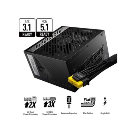 MSI MPG A850G PCIE5 Power Supply unit 850W 24-pin ATX Black