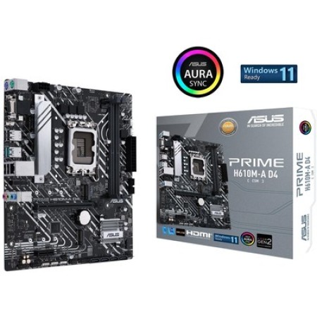 ASUS PRIME H610M-A D4-CSM Intel H610 LGA1700 Micro-ATX Motherboard