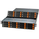 Supermicro SSG-521E-E1CR24H 2U front/top-loading storage server with 24 hot-swap 3.5" SAS/SATA bays (SAS hardware RAID) and PCIe 5.0