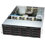 Supermicro SSG-631E-E1CR16H 3U front-loading storage server with 16 hot-swap 3.5" SAS/SATA bays (SAS hardware RAID) and PCIe 5.0