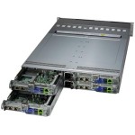 Supermicro SYS-221BT-HNC8R 2U 4-Node BigTwin with 6 hot-swap 2.5" NVMe/SAS/SATA Drives Per Node