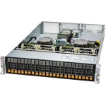 Supermicro SYS-221H-TN24R 5th/4th Gen Intel Xeon Scalable Dual Socket LGA4677 CPU 32-Slots DDR5 DIMM 24-Bays Hot-Swap 2.5" SAS/SATA/NVMe Drive and 4 PCIe 5.0 x16 Slots + up to 2 PCIe 5.0 x16 AIOM Slots 2U Rackmount Hyper SuperServer