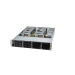Supermicro SYS-521C-NR Intel Xeon Scalable 4th/5th Gen Single Socket LGA-4677 CPU 12-Bays Hot-Swap 3.5" SAS/SATA (2 NVMe Hybrid) and 6 PCIe 5.0 Slots + 1 PCIe 5.0 AIOM Slot 16x DDR5 DIMM Slots/8 Channels 2U Rackmount UP SuperServer