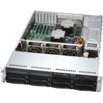 Supermicro SYS-621P-TR Intel Xeon Scalable 4th/5th Gen Dual Socket LGA-4677 8-Bays front Hot-Swap 3.5" SAS/SATA/NVMe Drive and 6 PCIe 5.0 Slots 16x DDR5 DIMM Slots 2x 1GbE RJ45 2U Rackmount Mainstream SuperServer