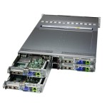 Supermicro SYS-622BT-HNC8R 2U 4-Node BigTwin with 3 hot-swap 3.5" NVMe/SAS/SATA Drives Per Node