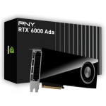 PNY VCNRTX6000ADA-BLK Nvidia RTX 6000 Ada Generation 48GB GDDR6 384-Bit 960Gb/s PCI Express 4.0 x16 4x DisplayPort 1x 16-Pin Dual-Slot Graphics Card