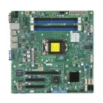 Supermicro X10SLM-F Socket LGA1150 Intel C224 Express PCH Chipset Micro-ATX System Board (Motherboard)