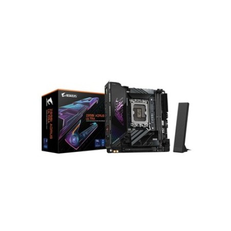 Gigabyte Z890I AORUS ULTRA Intel Core Ultra CPU Z890 Chipset Socket LGA1851 2x DDR5 DIMM Slots 1x HDMI 1x DisplayPort 2.5GbE LAN 802.11be Wi-Fi 7 Mini ITX Gaming Desktop System Board (Motherboard)