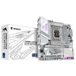 Gigabyte Z890M A ELITE WF7 ICE AORUS Intel Core Ultra CPU Z890 Chipset Socket LGA1851 4x DDR5 DIMM Slots 1x HDMI 1x USB4 1x DisplayPort 2.5GbE LAN 802.11be Wi-Fi 7 ATX System Board (Motherboard)