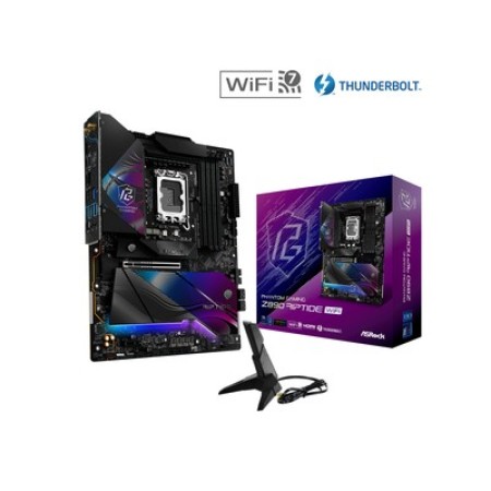 ASRock Z890 RIPTIDE WIFI Intel Z890 Core Ultra CPU Socket LGA1851RL-ILM 4x DDR5 DIMM Slots 2.5 Gigabit LAN 10/100/1000/2500 802.11be 2x2 Wi-Fi 7 ATX System Board (Motherboard)